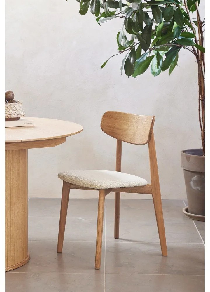 Kremowo=naturalne krzesło Elim – Unique Furniture