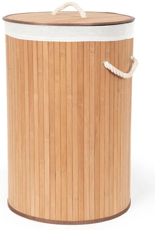 Okrągły bambusowy kosz na bieliznę Compactor Round
