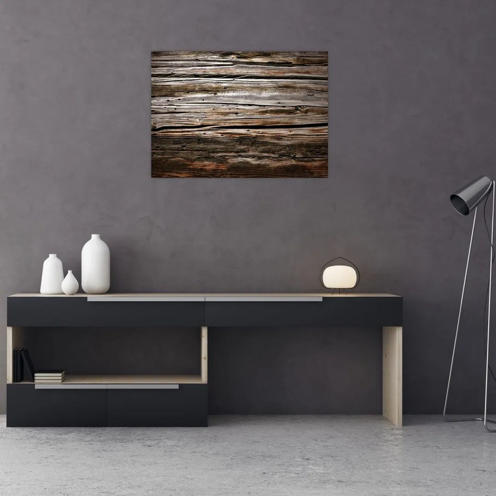 Obraz na szkle - drewno sezonowe (70x50 cm)