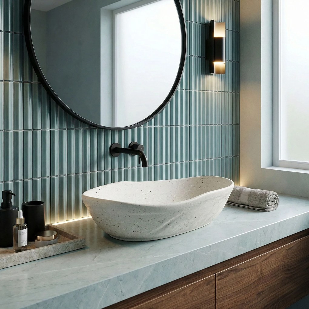 Umywalka nablatowa Rea Emilia Grid