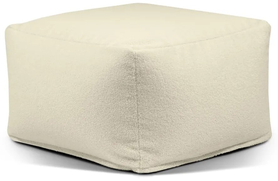 Jasnoszary worek do siedzenia z materiału bouclé Softbox MooG – SLOWDOWN