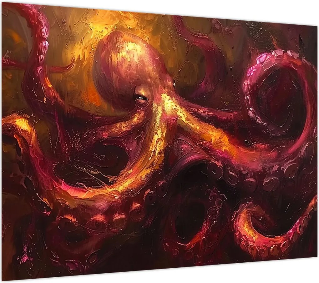 Obraz - Ośmiornica, obraz olejny (70x50 cm)