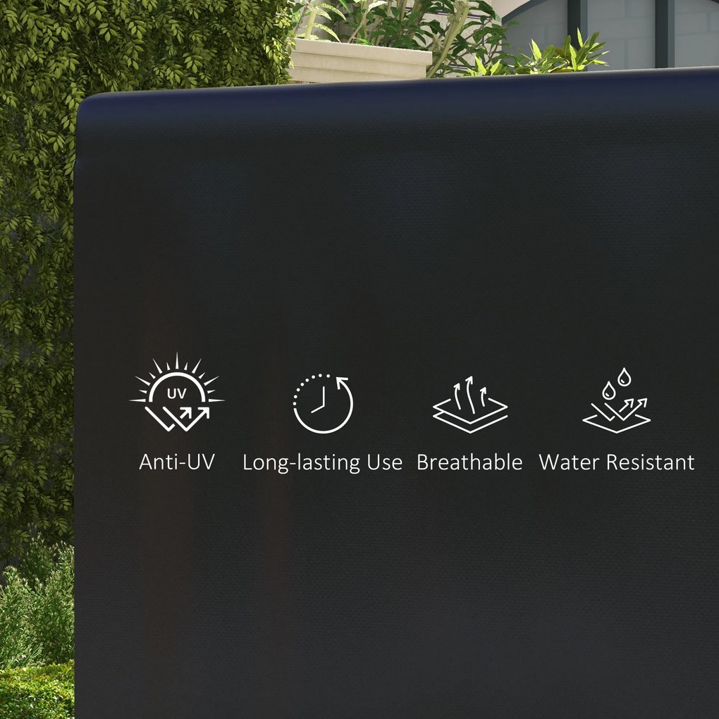 Outsunny Pokrowiec ochronny na meble ogrodowe, 215 cm x 155 cm x 150 cm, Czarny | Aosom PL