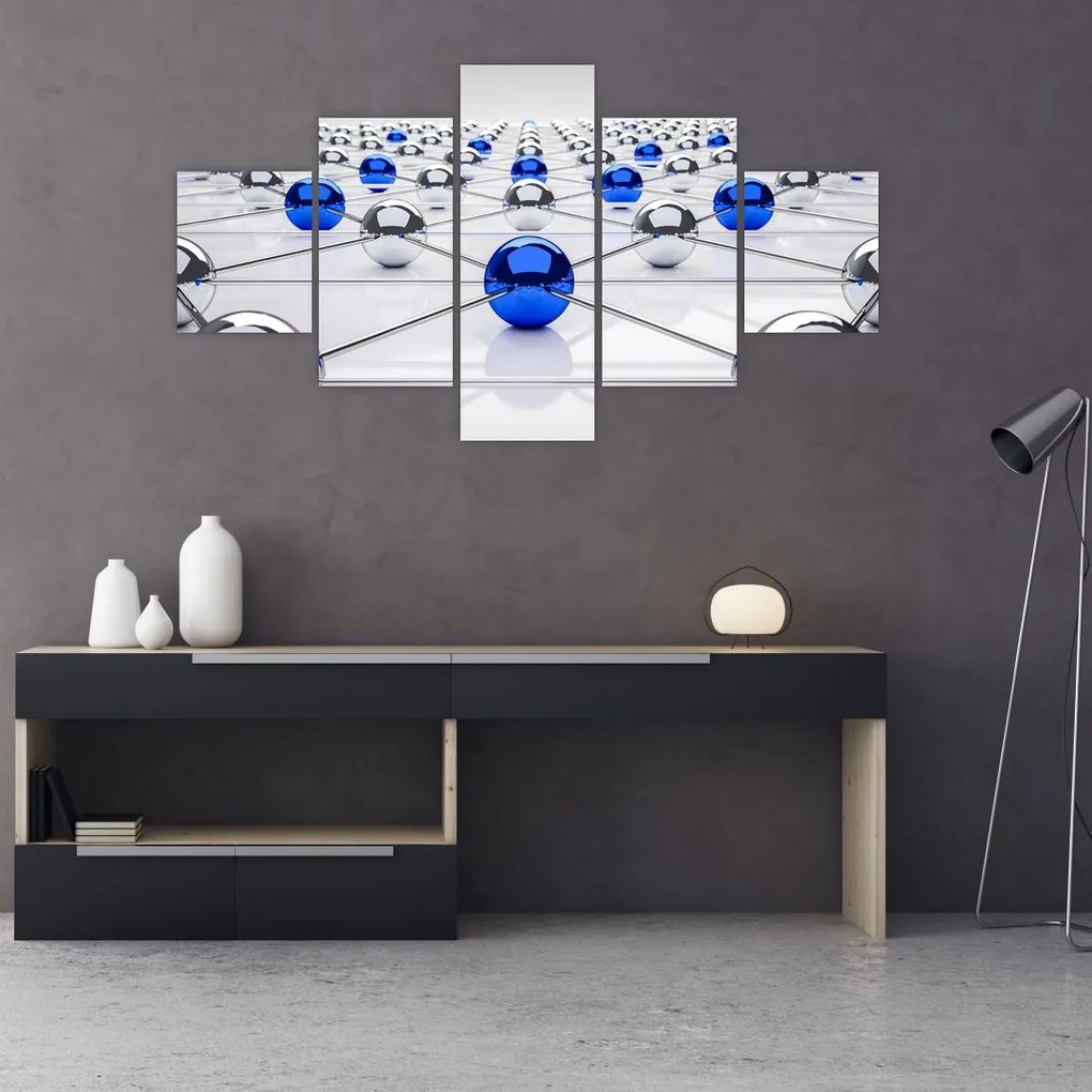 Obraz połączonych kul (125x70 cm)