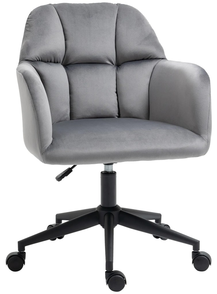 Vinsetto Krzesło Biurowe Ergonomiczne do Biurka z Funkcją Przechylania Zagłówek Szare | Aosom PL