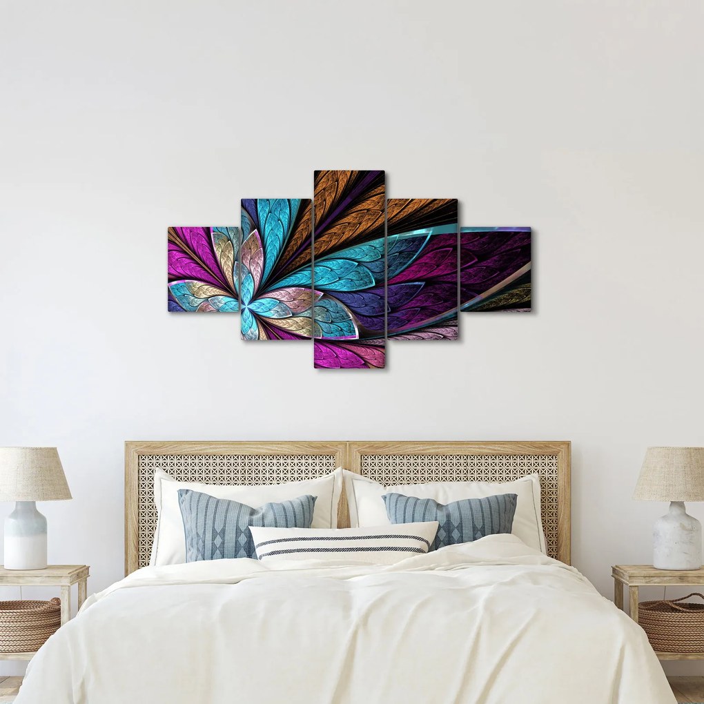 Obraz - Abstrakcja, kwiat (125x70 cm)