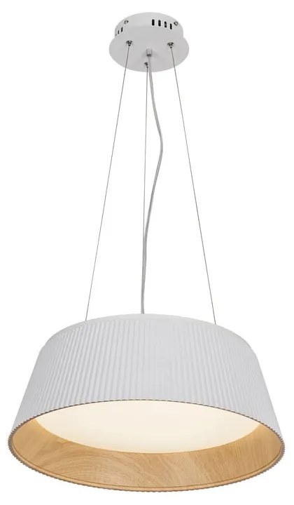 Biało-naturalna lampa wisząca LED z metalowym kloszem ø 45 cm Umbria – Candellux Lighting