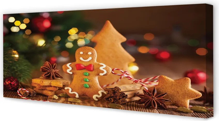 Obraz drukowany na płótnie Pierniki i Bombki