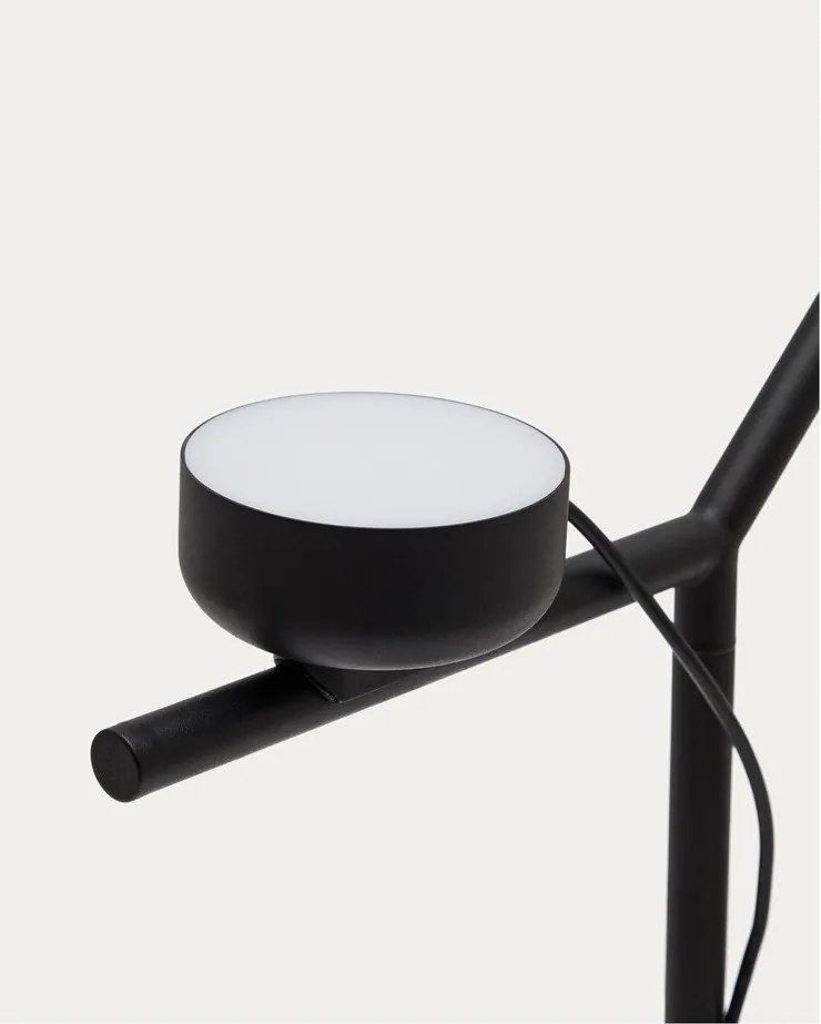 Czarna metalowa lampa stołowa LED ze ściemniaczem (wysokość 61,5 cm) Orey – Kave Home