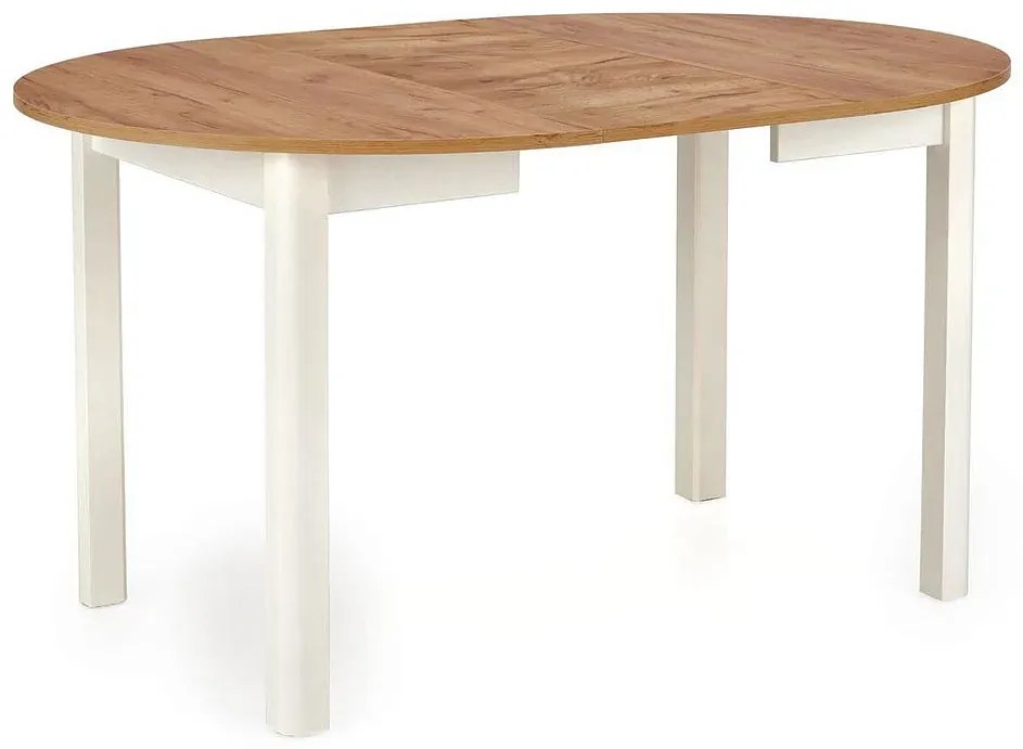 Okrągły rozkładany stół dąb craft + biały A5-B70