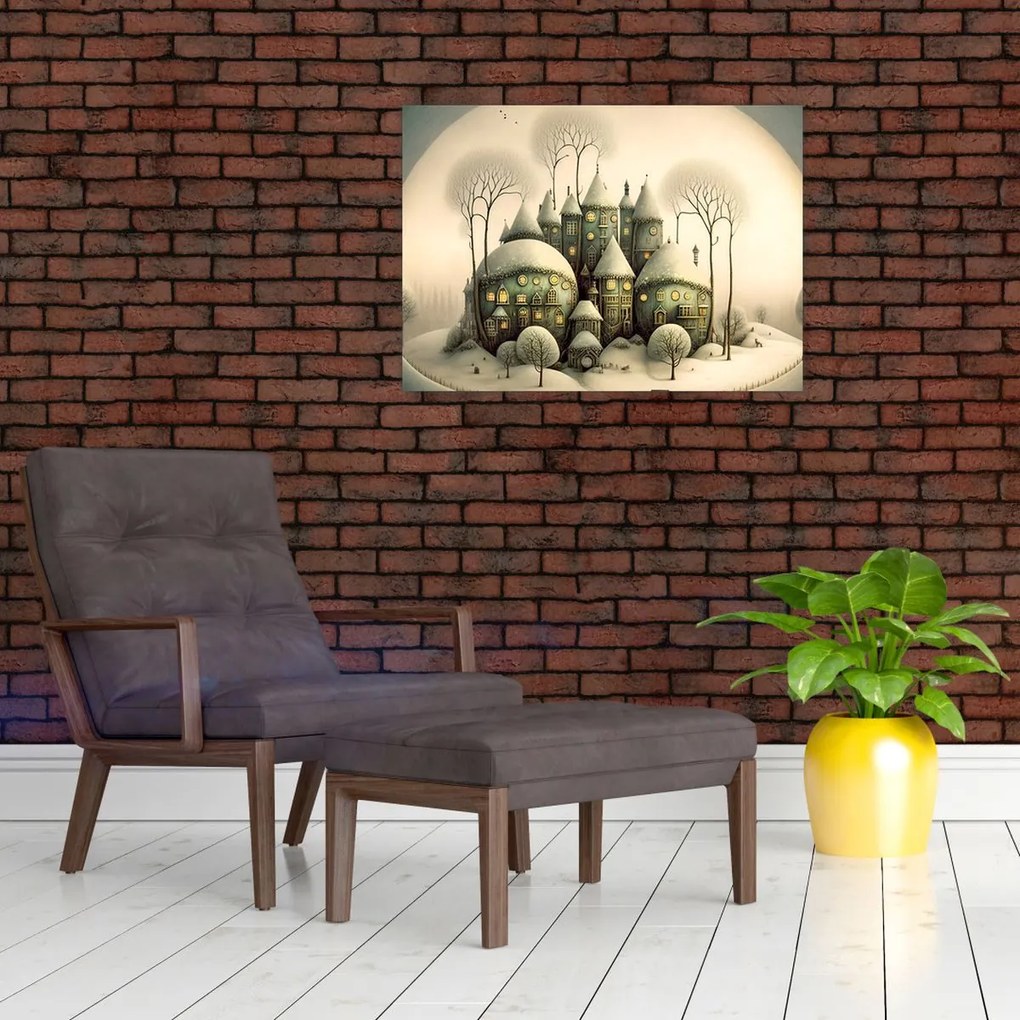 Obraz - Bajkowe domki (70x50 cm)
