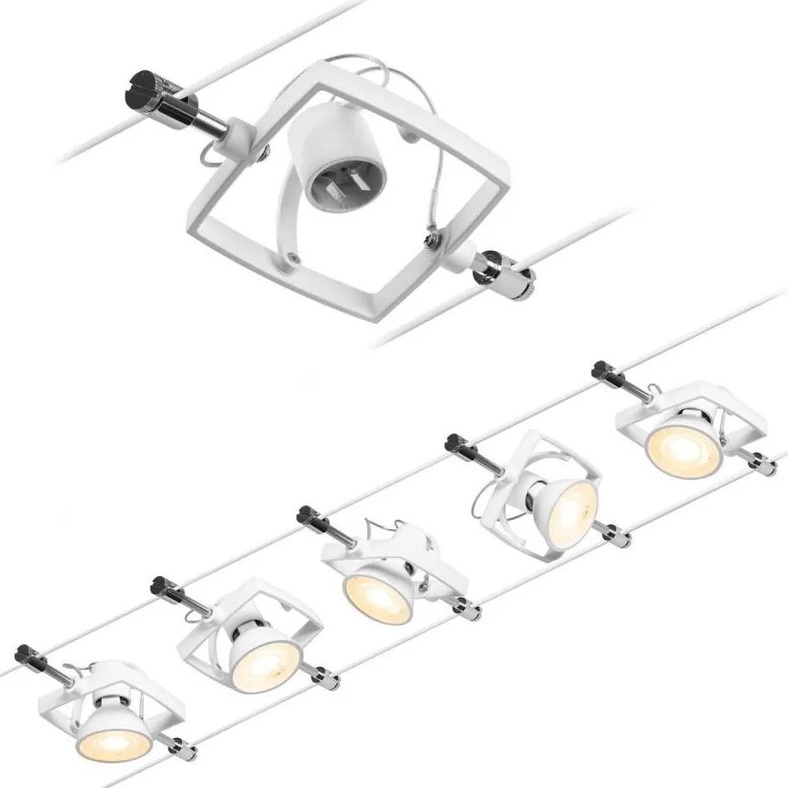 Paulmann 94432 - Zestaw 5xGU5,3/10W reflektor MAC 230V biały