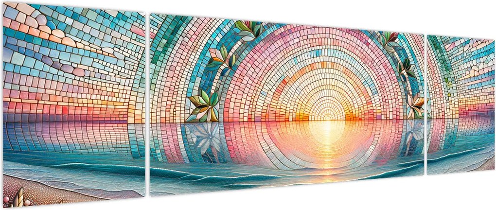 Obraz – Mozaika zachodzącego słońca (170x50 cm)