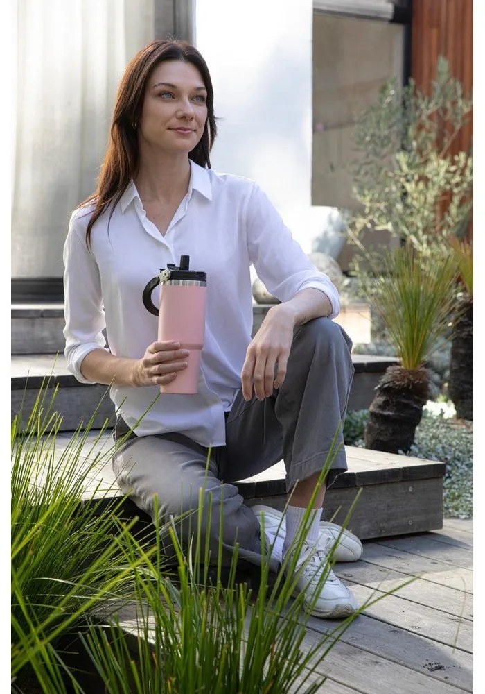 Szałwiowa podróżna butelka ze stali nierdzewnej 1 l Eco – Ladelle