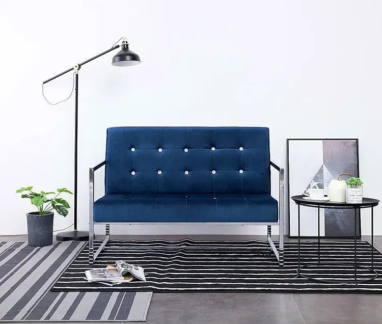 Granatowa sofa 2-osobowa - Aparro