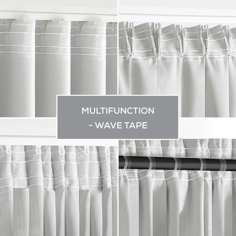 Biała zasłona termiczna/częściowo zaciemniająca (dimout) 140x245 cm Kierra – Restilo