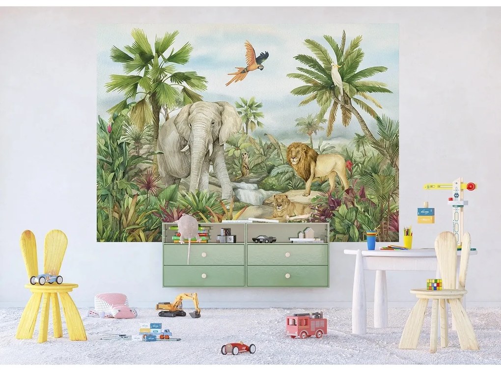 Fototapeta dla dzieci Colourful Jungle 252 x 182cm, 4 części