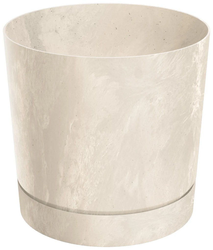 Donica ogrodowa Tubo P Beton Effect 23,9 cm kremowa PROSPERPLAST