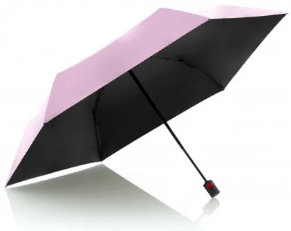 KNIRPS US.050 ROSE WITH BLACK - lekki damski parasol składany na płasko