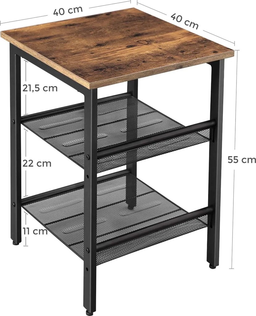 Brązowy stolik pomocniczy TAYLOR