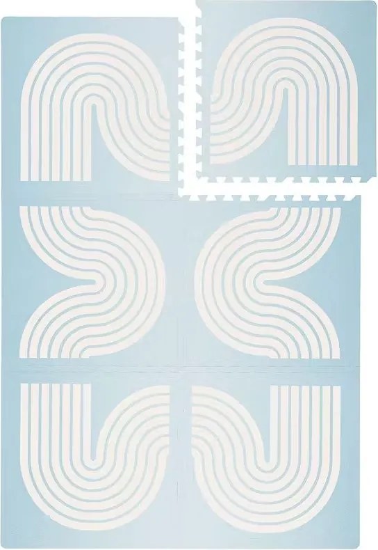 Błękitna mata dziecięca z pianki Archie