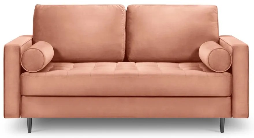 Różowa aksamitna sofa Milo Casa Santo, 174 cm