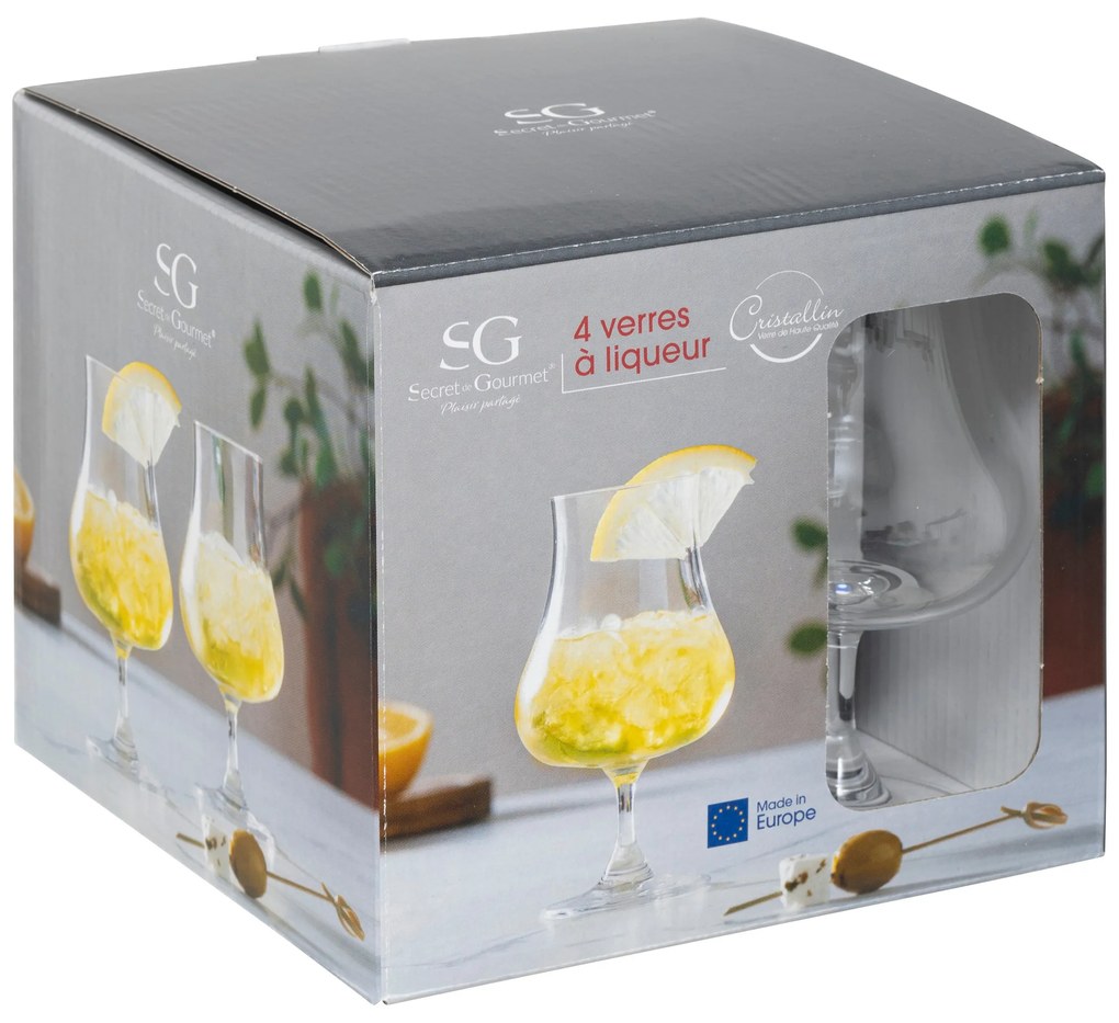 Kieliszki do likieru, 4 x 220 ml