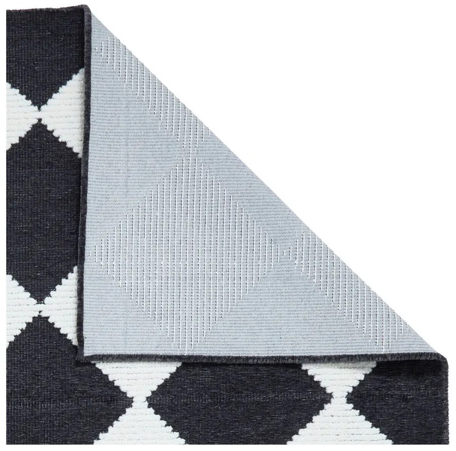 Czarno-biały dywan odpowiedni do prania 200x290 cm Lyna Charcoal&amp;White – Think Rugs