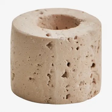 Zestaw 2 Świeczników Z Naturalnego Kamienia Seravento Travertine - Sklum