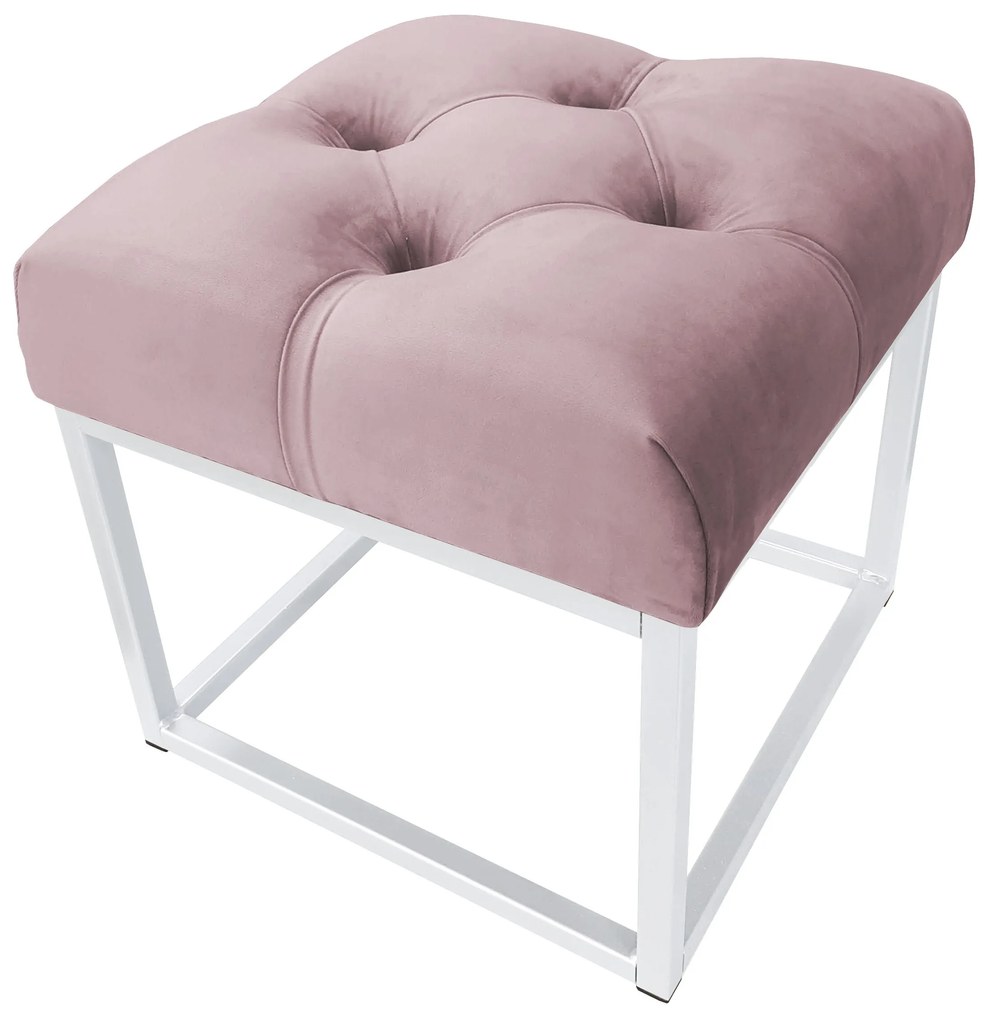 Pufa CHESTERFIELD LOFT ławka postawa biała MG55