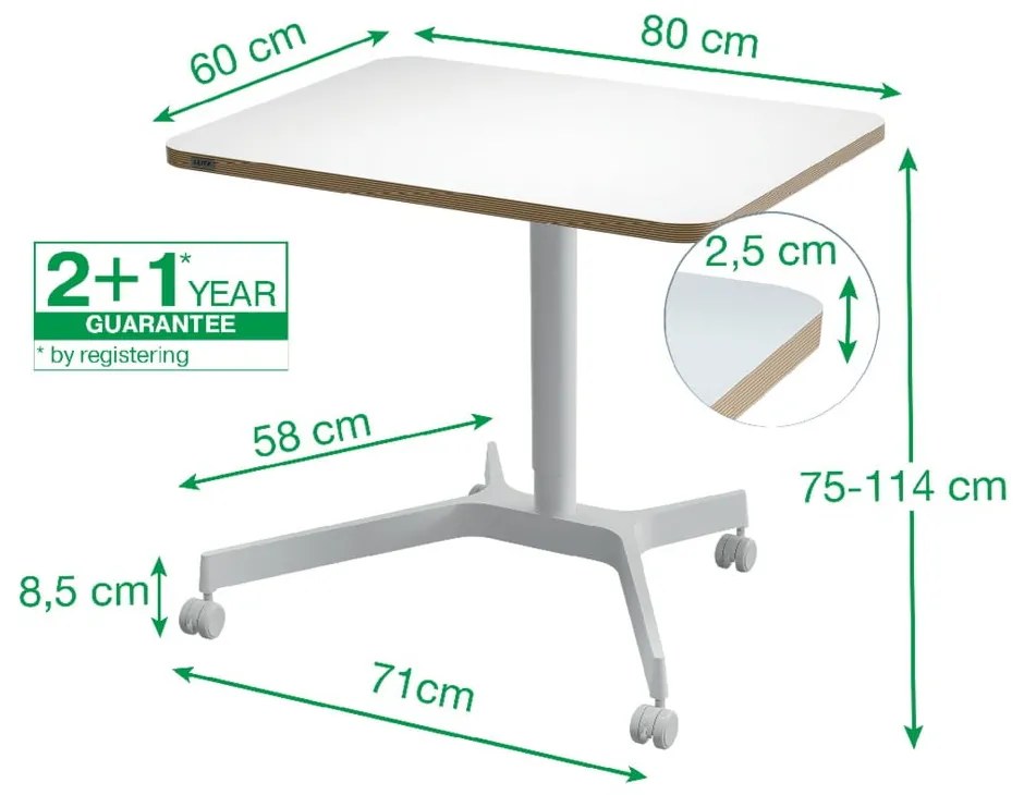 Regulowane ergonomiczne biurko Ergo – Leitz