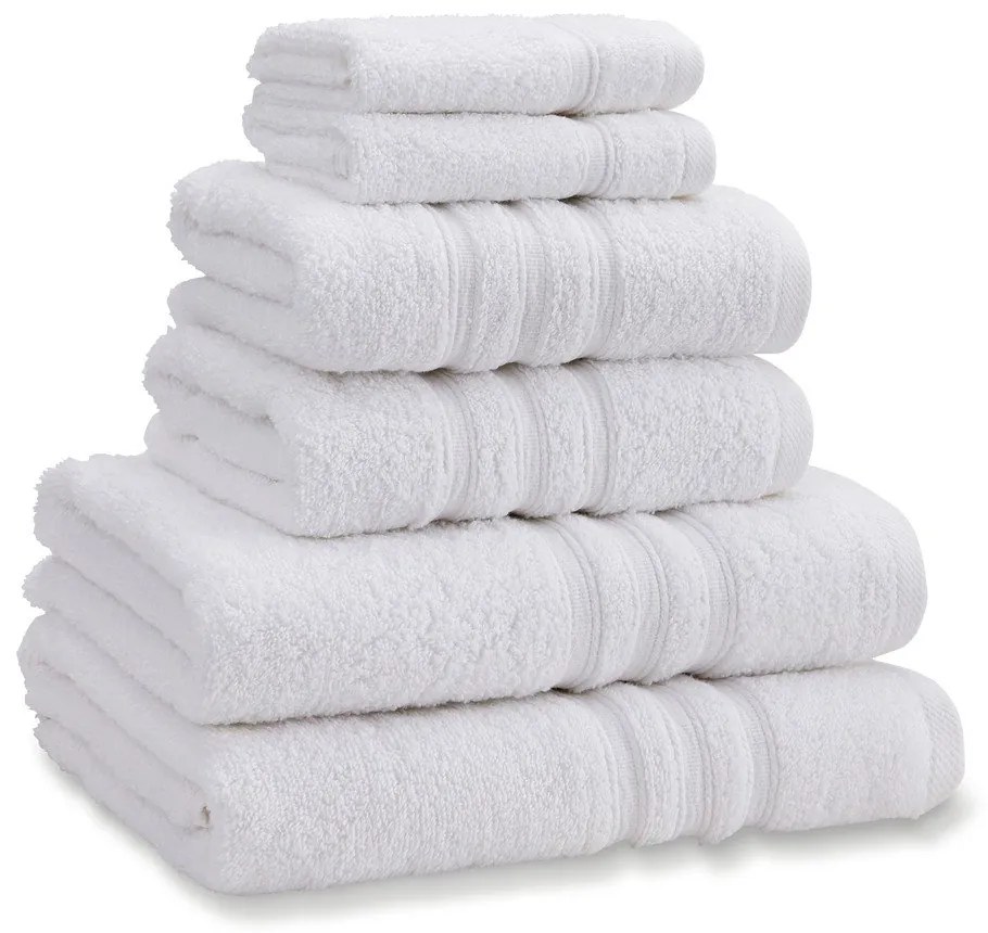 Białe bawełniane ręczniki frotte zestaw 6 szt. Zero Twist – Catherine Lansfield