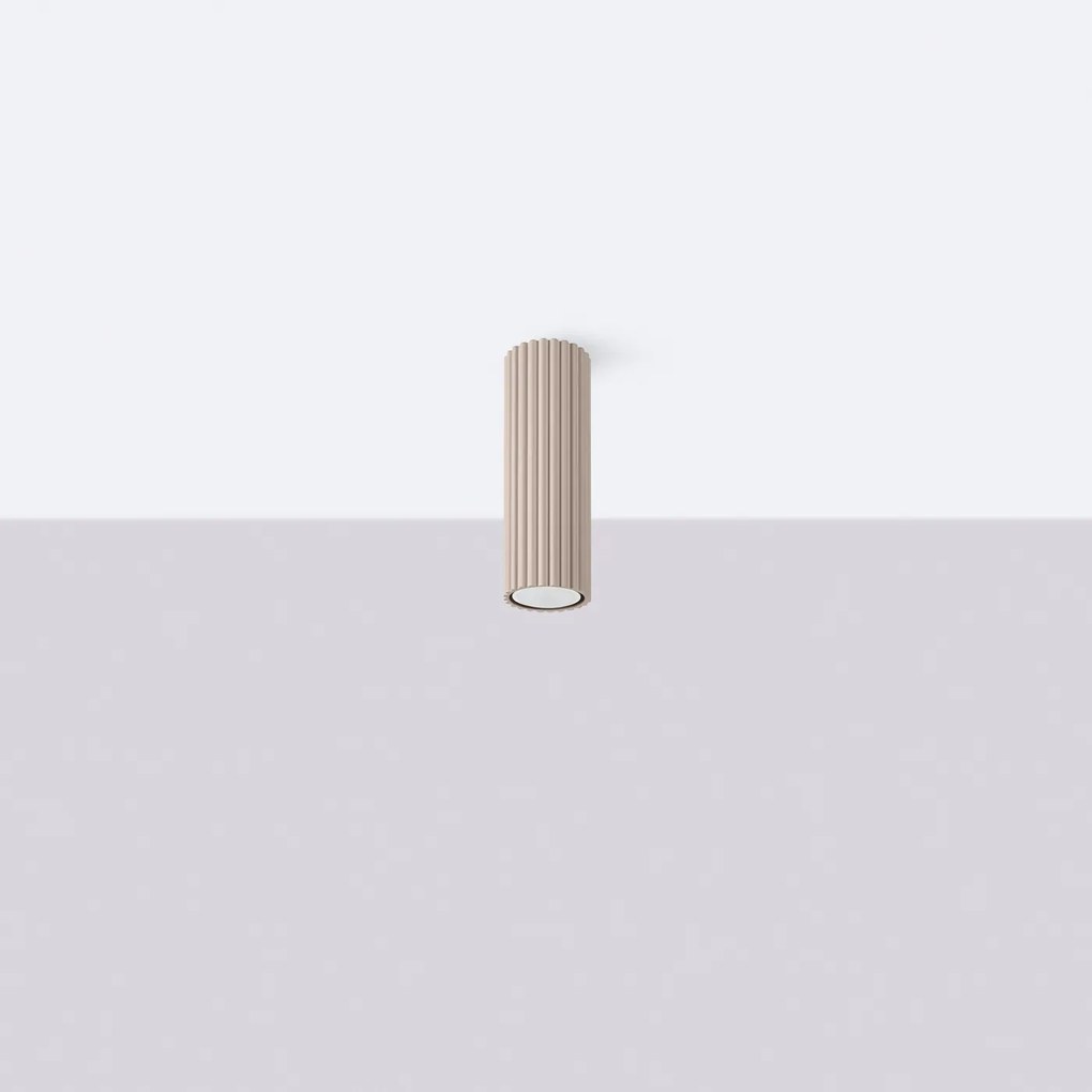 Plafon KARBON 20 taupe ryflowany SOLLUX  LIGHTING