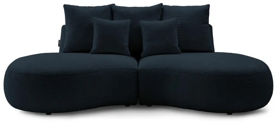 Ciemnoniebieska sofa z materiału bouclé 260 cm Saint-Germain – Bobochic Paris