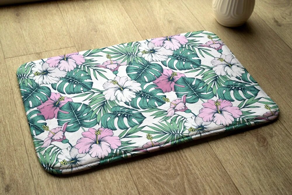 Dywanik do łazienki Dywanik do łazienki Liście monstery