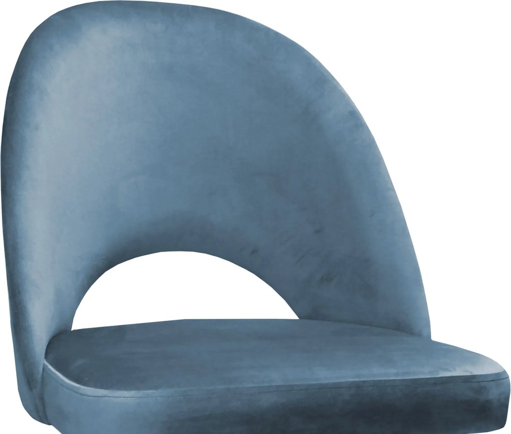 Fotel obrotowy POLO tkanina Welur krzesło biurowe ergonomiczne do biurka : Kolor Stelaża - Chrom, Kolor tkaniny - VELVET - BL06, Typ siedziska - Siedzisko obrotowe 360°, Typ tkaniny - Velvet