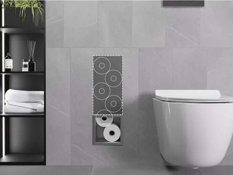 Mexen X-Wall-B magazynek na papier toaletowy, inox - 1915