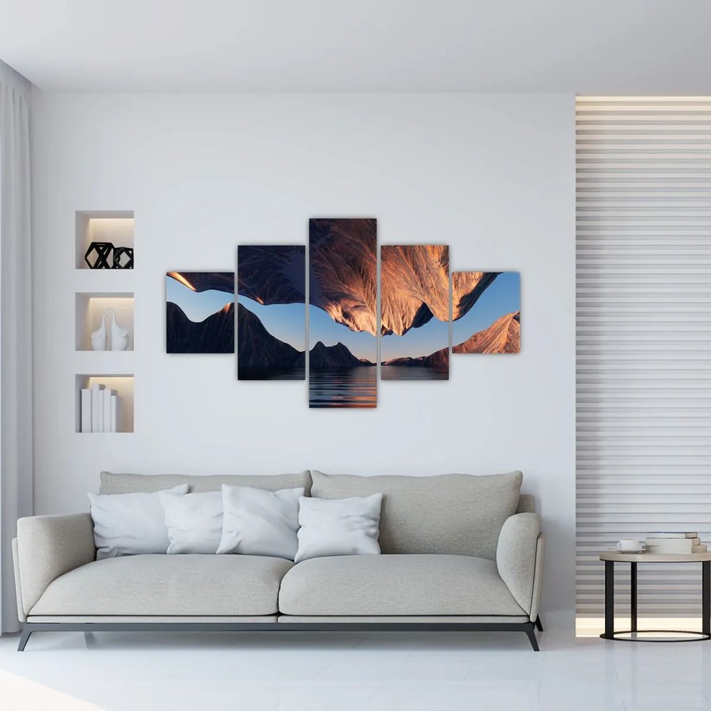 Obraz - Klify 3D (125x70 cm)