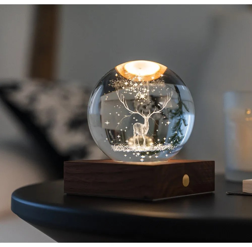 Ciemnobrązowa dekoracja świetlna na USB Amber – Gingko