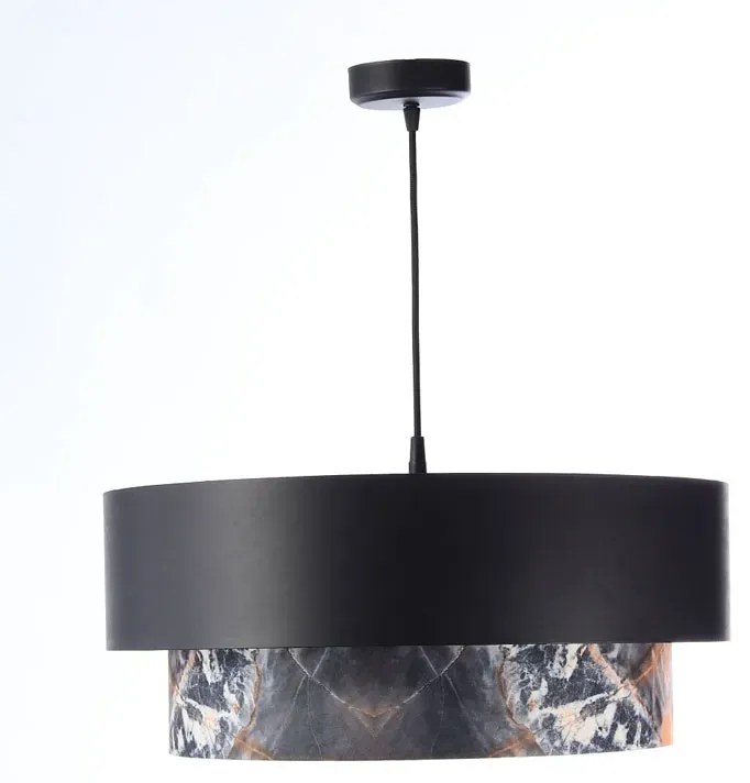 Czarna marmurkowa lampa wisząca nad stół - 4X S422 R9-E31