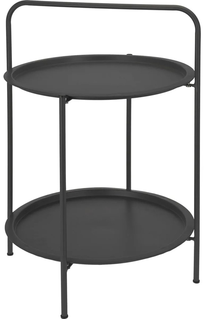 Stolik kawowy z uchwytem, 2 poziomy, Ø 50 cm