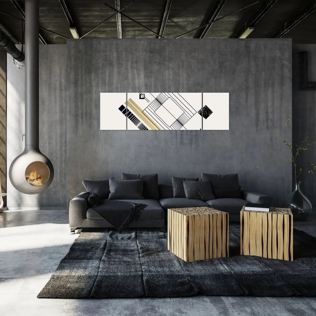 Obraz - Kształty geometryczne N⁰6 (170x50 cm)