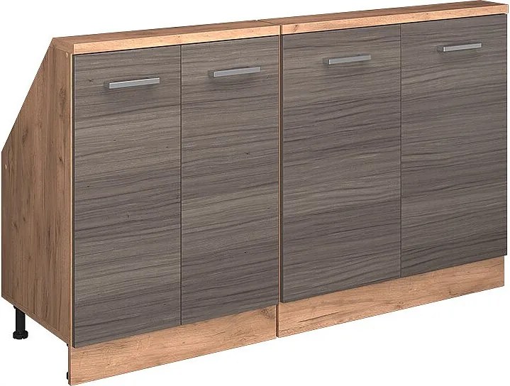 Szafka kuchenna na dach skośny szlachetna szarość 140x46x81.6 r-line