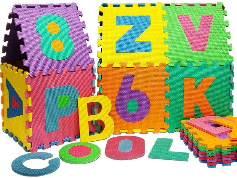 Piankowa mata dla dzieci PUZZLE, 86 części, wielokolorowa Spielwerk