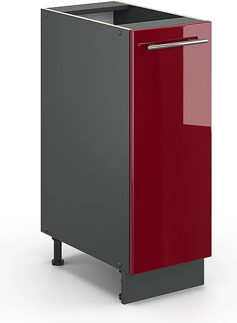 Szafka apteczna bordowa czerwień wysoki połysk 30x51.6x82 fame-line