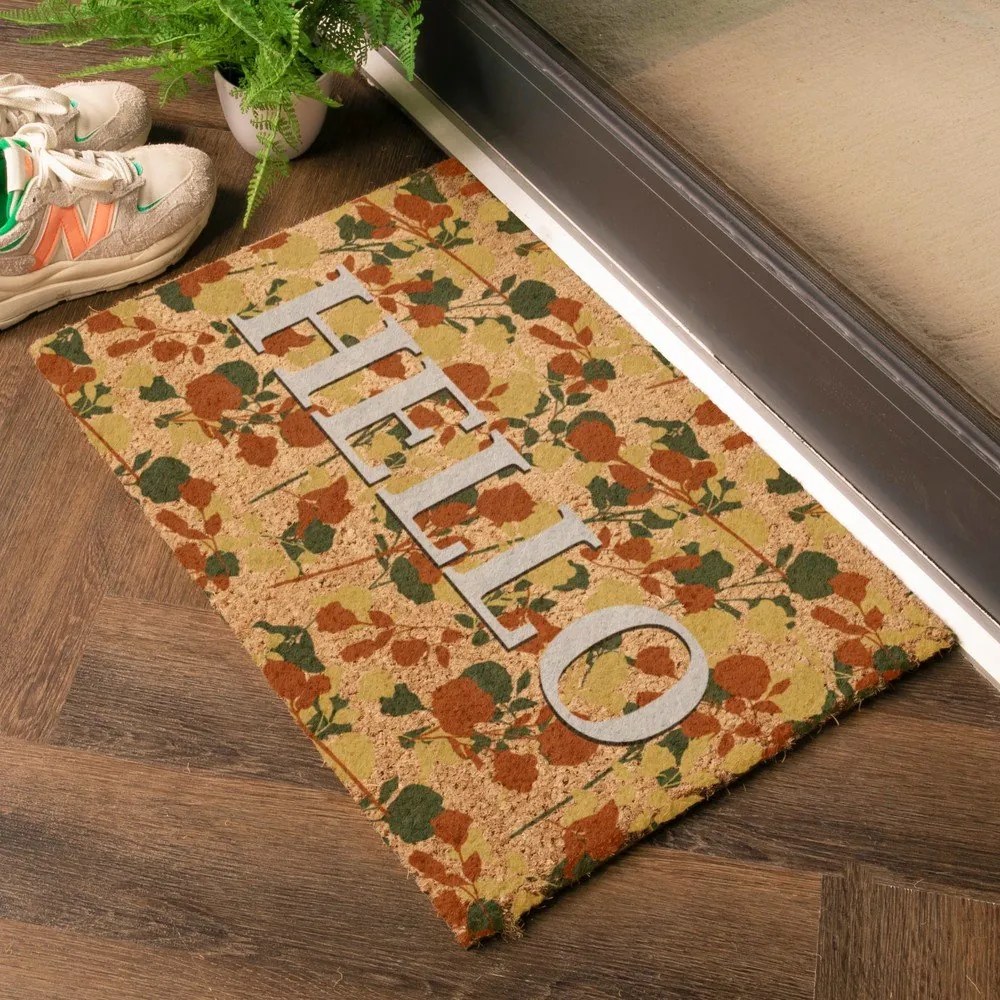 Wycieraczka z włókna kokosowego 40x60 cm Hello Floral – Artsy Doormats