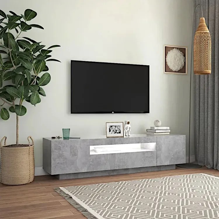 Szafka RTV w kolorze szarego betonu N0-B50