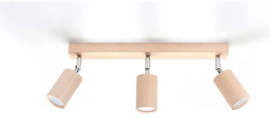 Drewniana lampa sufitowa Nice Lamps Ludwik, dł. 45 cm