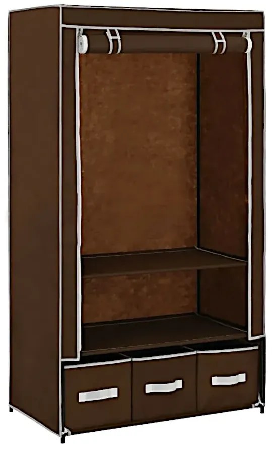 Brązowa składana materiałowa szafa K6-Z32