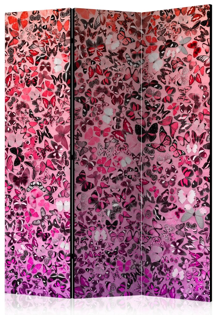 Parawan dwustronny Tła i desenie 135x172 cm 3-częściowy różowy ARTGEIST B